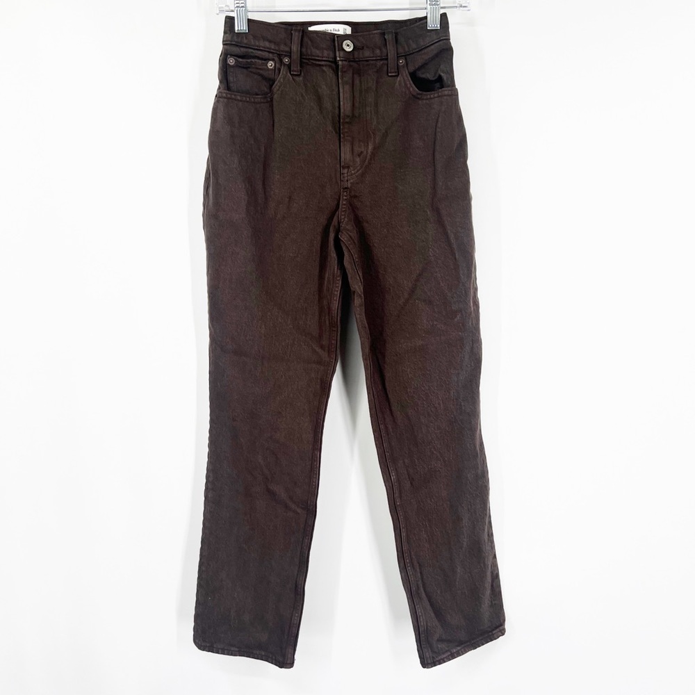 Abercrombie & Fitch Curve Love The ‘90s Straight Jeans Ultra High Rise SHORT